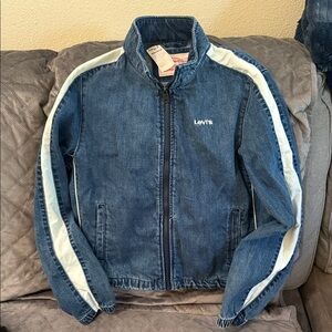 Levi's Blue Denim Jacket with White Stripe